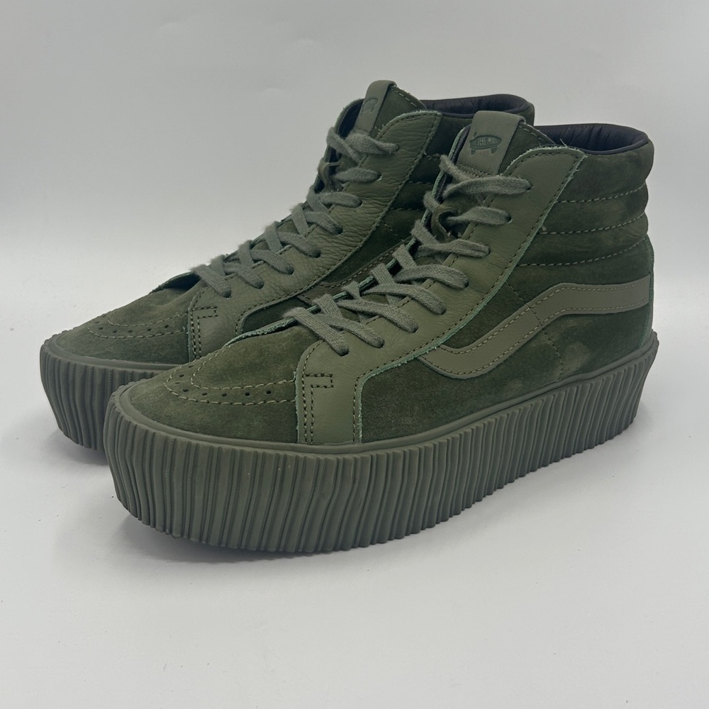 Vans Olive Green Platform Sk8-Hi Sneakers
